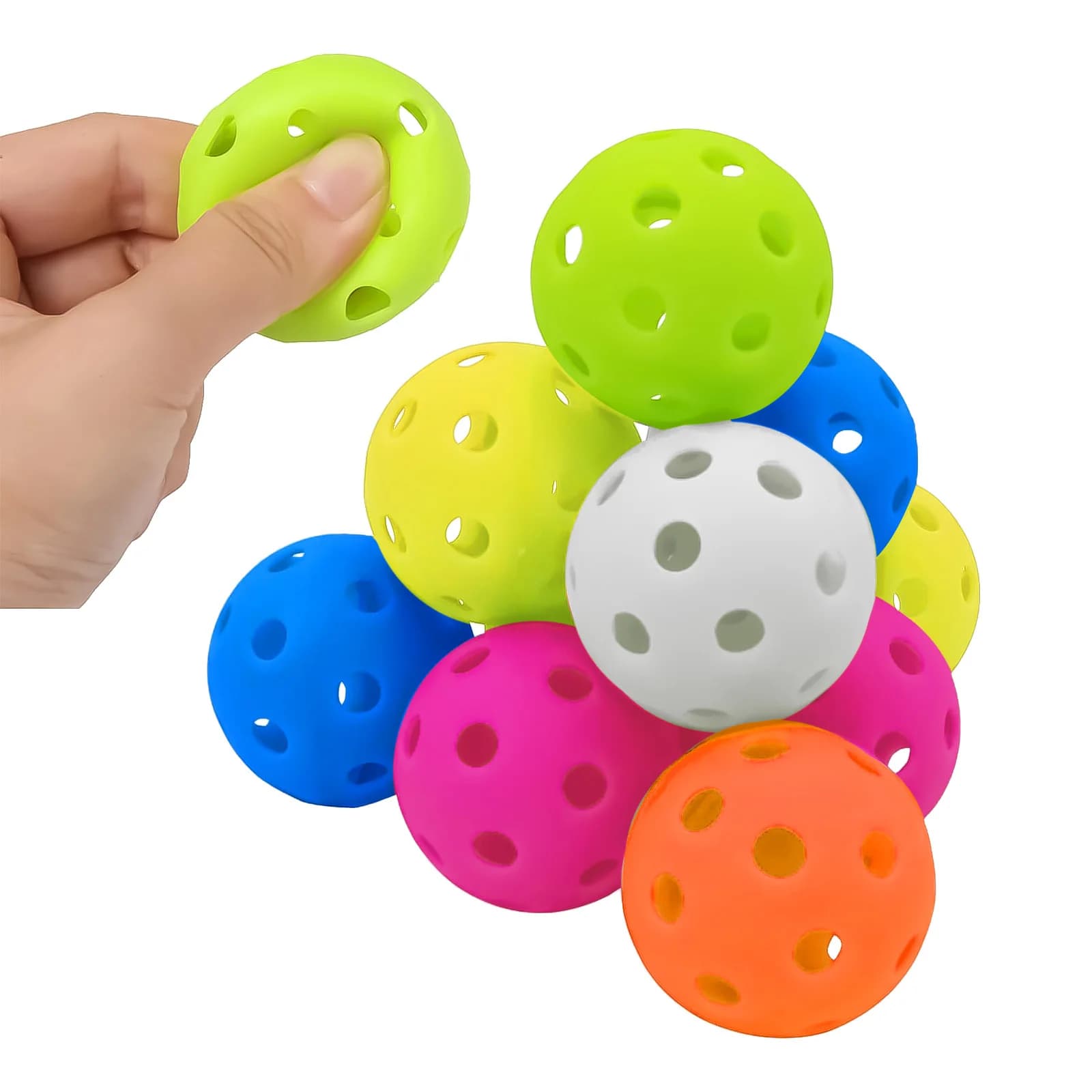 Confezione da 100 palline per pratica da golf con confezione di valore del secchio - Palline da golf in plastica per volo limitato per allenamento sportivo per uso interno ed esterno