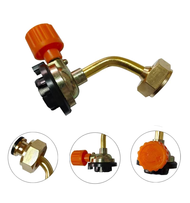 European Butane Cylinder Tank Direct Recharge Valve Adapter For Outdoor Camping Picnic Gas Tank Filling Accessory