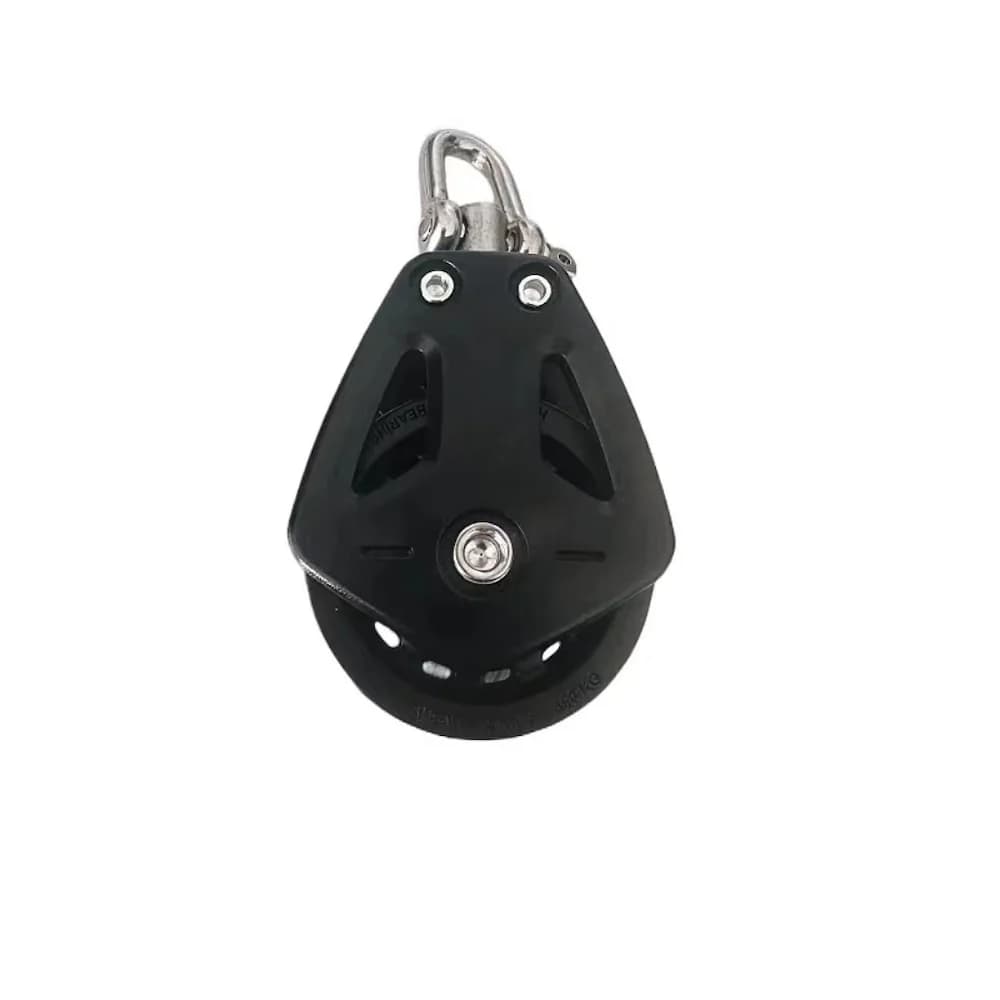 Puleggia per barca a vela marina in nylon in acciaio inossidabile Puleggia girevole singola Sollevamento pianura Cuscinetto Blocco Corda Runner Yacht Rigging