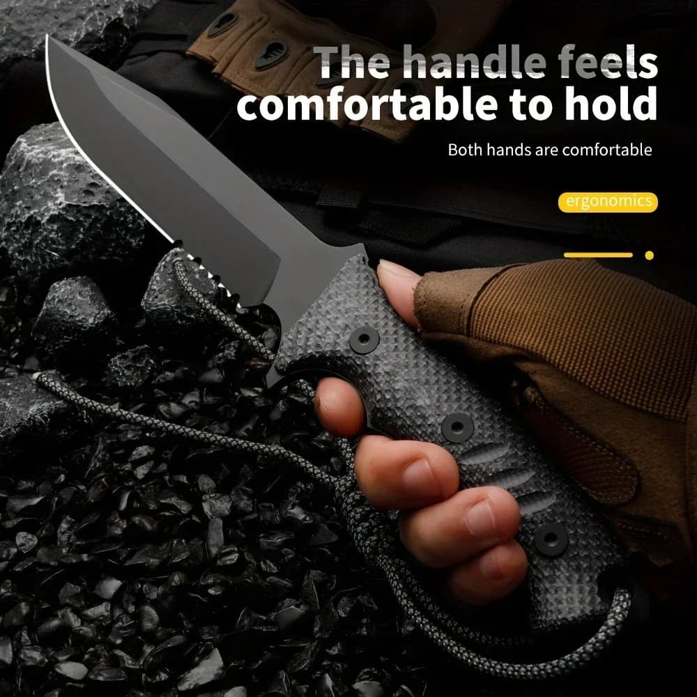 CR (high band version) tactical knife outdoor camping kitchen knife Jungle hunting knife straight fixed knife EDC tool Knife