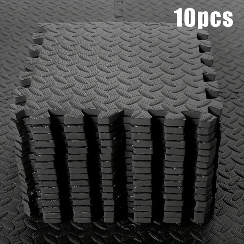 10 pcs soft EVA yoga mat, non-slip, durable, comfortable for home gym, easy assembly, fitness mats 30x30 cm