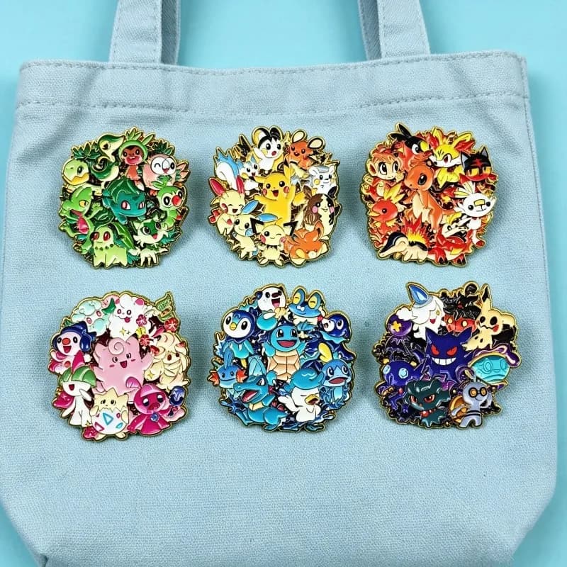 Spille in smalto ACute Anime Genie, spille da bavero con personaggi dei cartoni animati e videogiochi, distintivi per zaini, accessori per abbigliamento, gioielli di moda, regali