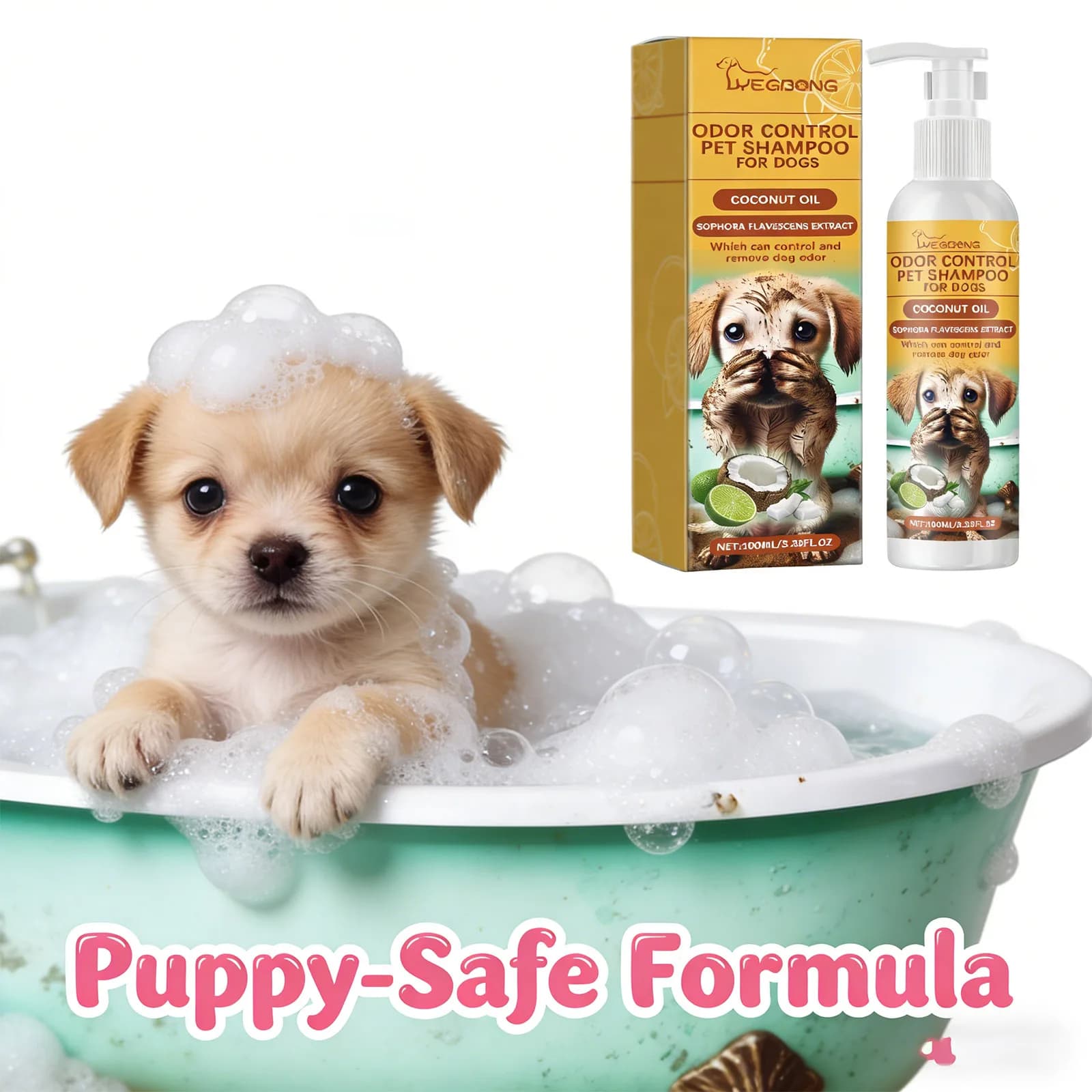 Shampoo Ipoallergenico per Cani: Rimuove le Macchie, Elimina gli Odori Corporei, Allevia il Prurito, Lascia il Pelo Liscio Senza Grovigli