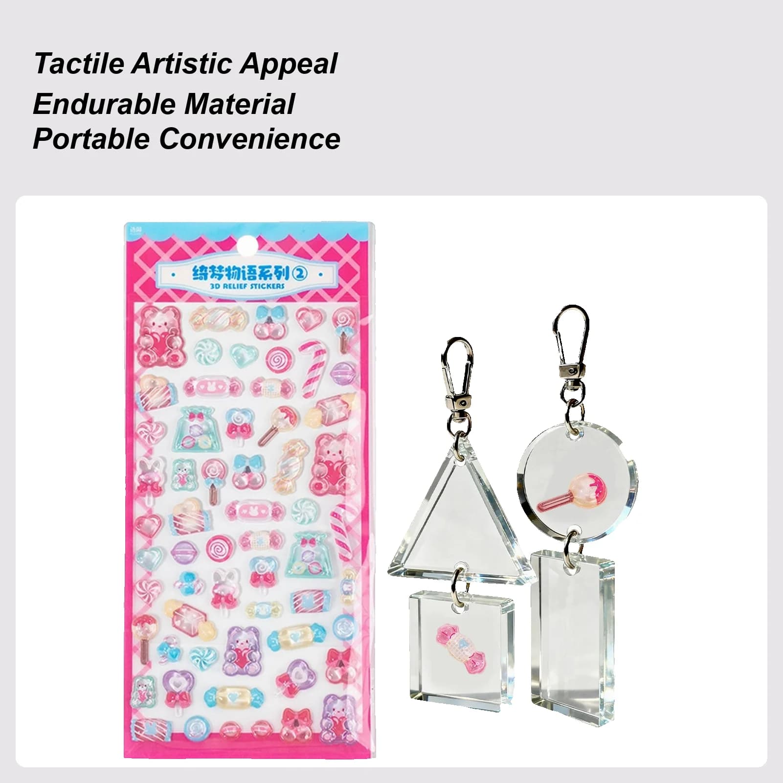 Adesivo 3D Divertente adesivo trasparente per cibo Adesivo per notebook per bambini Adulti Diario scolastico Planner Diario Telefono Bagagli Acqua