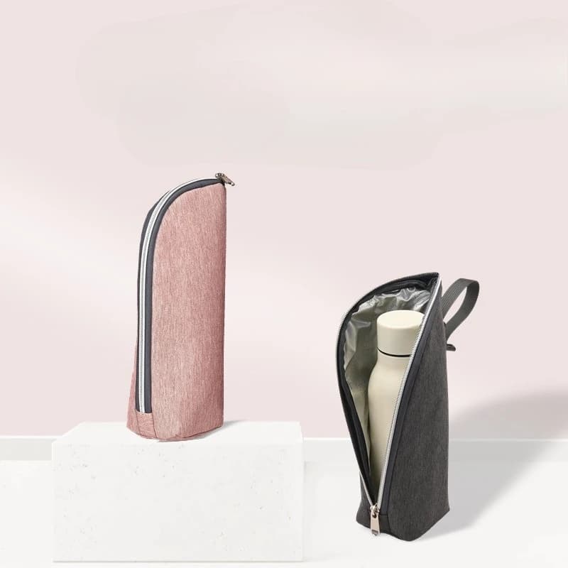 Portabottiglie isolato con borsa per pannolini portatile multifunzionale incorporata in foglio di alluminio può essere attaccata al passeggino