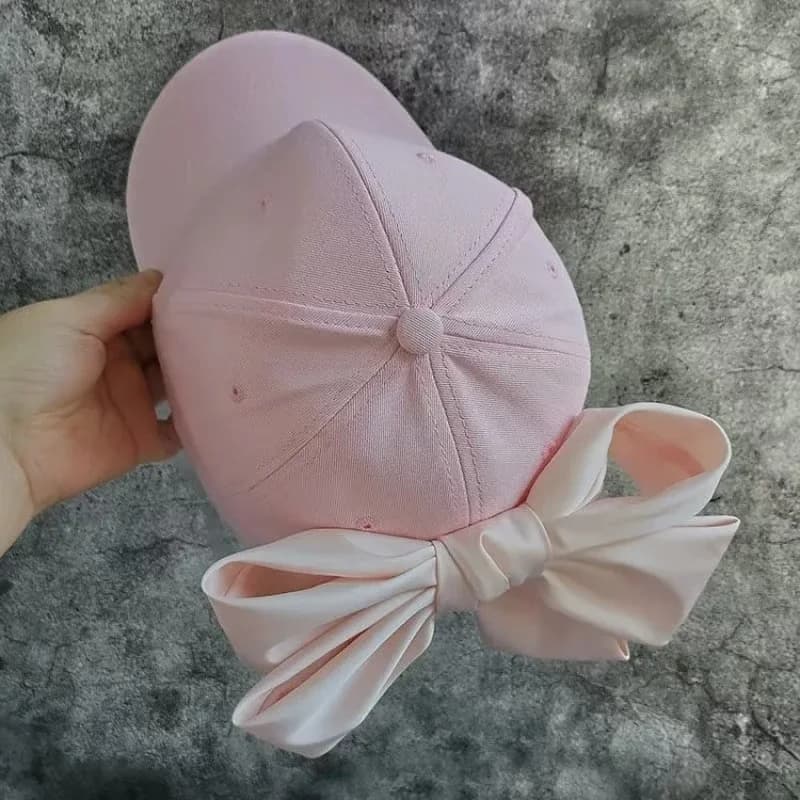 New shi ins dropshipping fashion original satin Black bowknot lady shade baseball hat women leisure visors cap