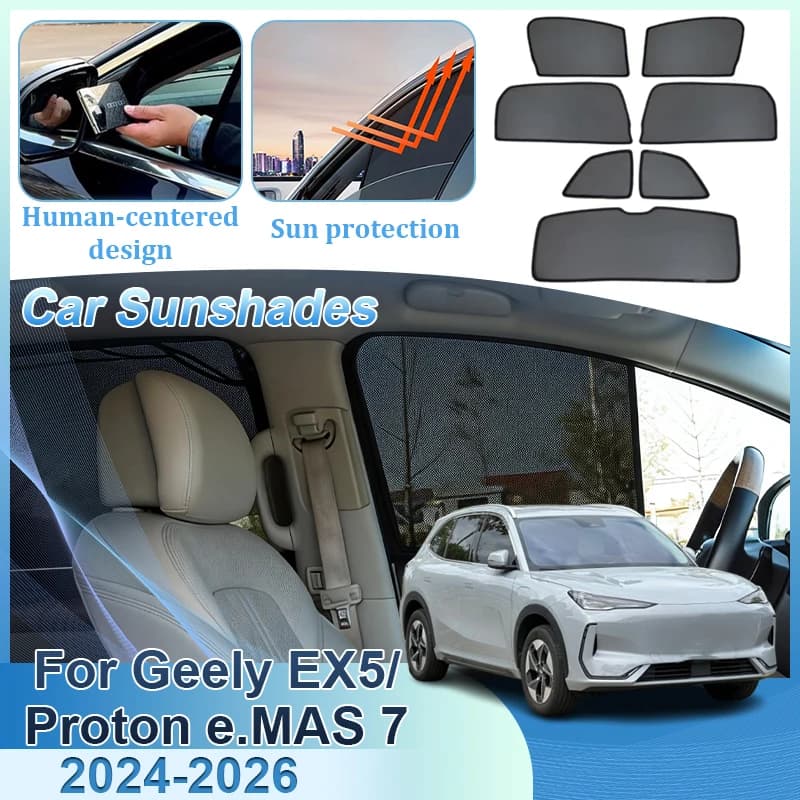 Tendina Parasole Magnetica per Finestrini Auto, Protezione Privacy per Geely EX5 Galaxy E5 Proton e.MAS 7