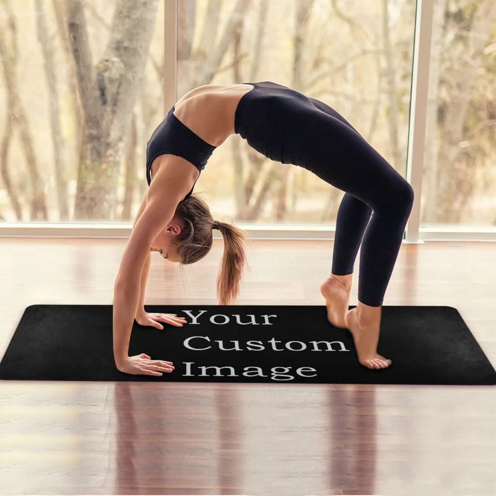 Personalizza il tuo tappetino da yoga Asciugamano da pavimento Tappetino da esercizio antiscivolo spesso Tappetino da allenamento fitness pieghevole da viaggio portatile per sport Pilates