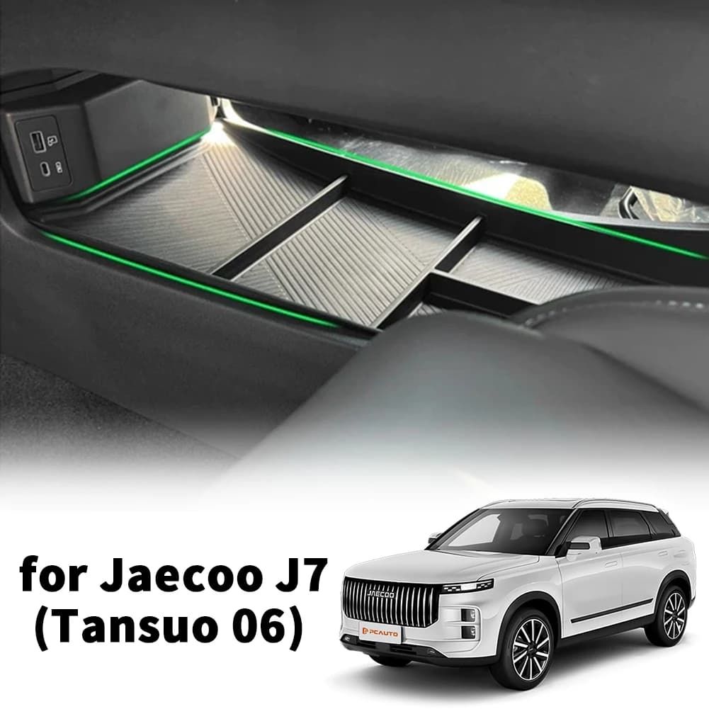 Car Center Control Under-Dash Storage Wireless Charging Panel Mat Armrest Box Organizer for 2024 2025 2026 Jaecoo J7 7