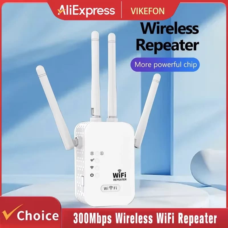 Ripetitore WiFi Wireless 300Mbps 2.4G, Router di Segnale 802.11N, Amplificatore di Segnale WiFi a Lungo Raggio, Estensore WiFi