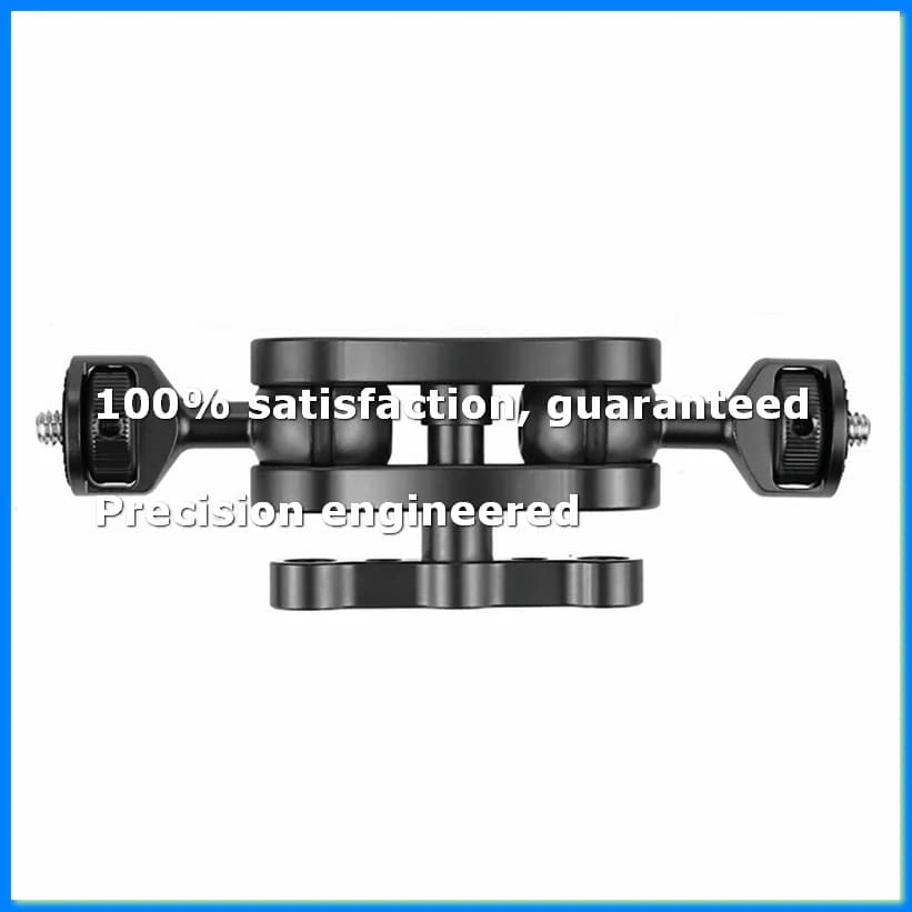 Adattatore a doppia testa sferica da 1/4, braccio magico, morsetto a granchio, attacco da 3/8, supporto per monitor da campo, supporto per fotocamera - Nero-A23U