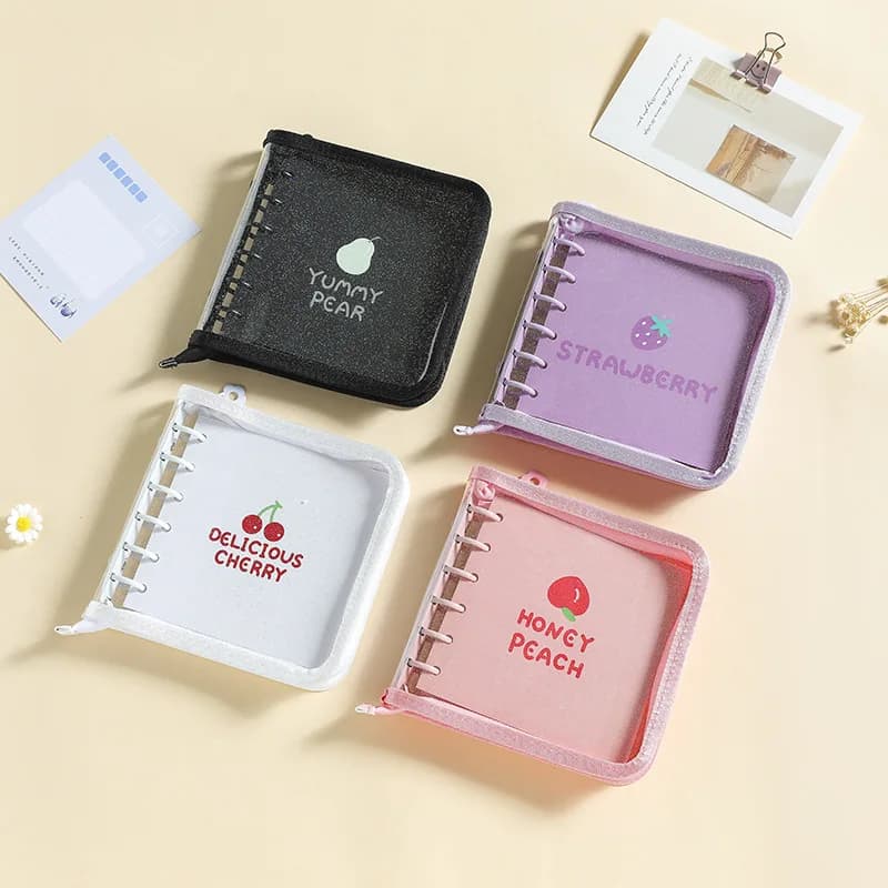 Quaderno raccoglitore quadrato A7 con cerniera Kpop Tesserino Raccogli libro Diario Diario Agenda Planner Bullet Cancelleria scolastica