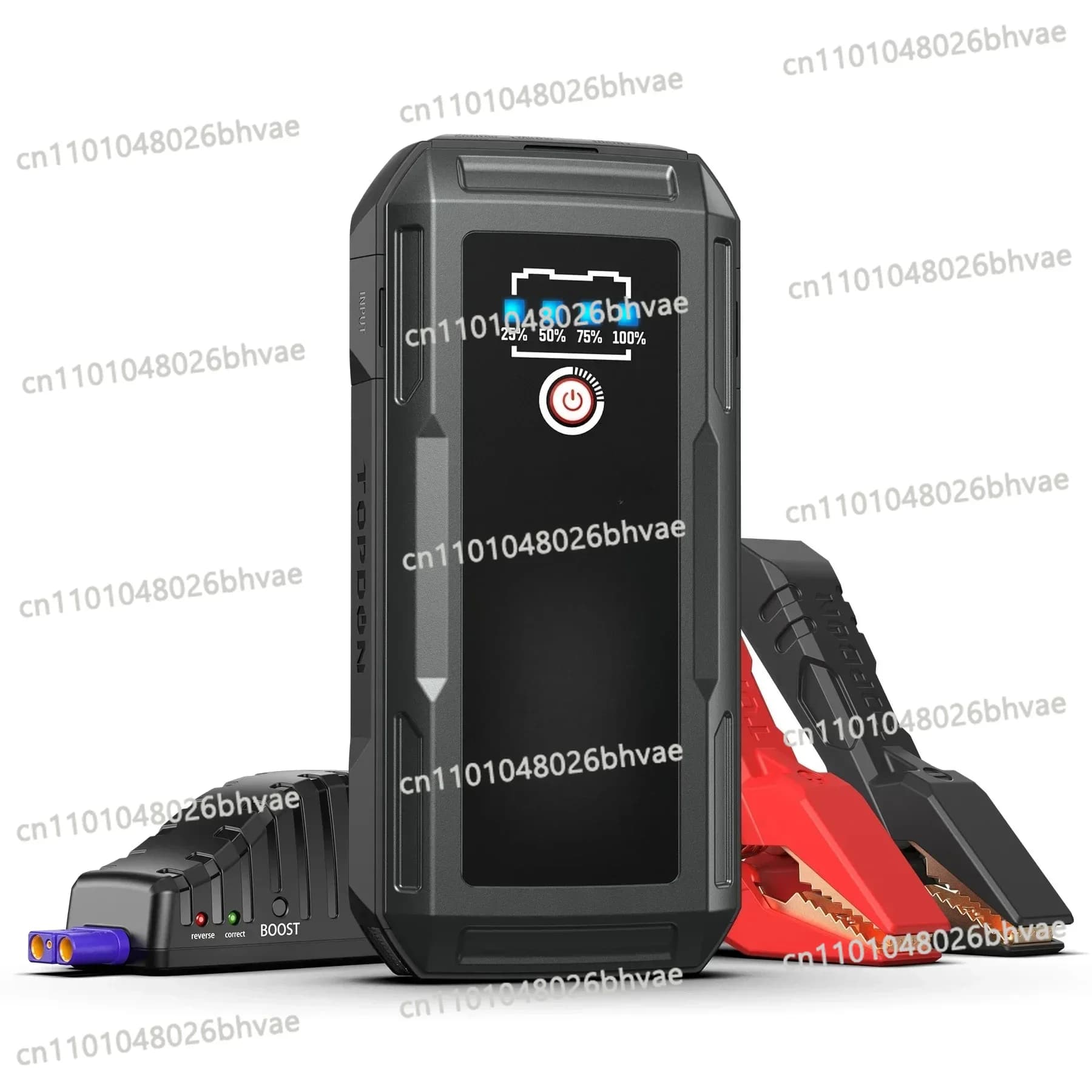 Avviatore di emergenza portatile da 10000 mAh con 4 porte USB, caricabatterie per auto da 12V, power bank, booster per veicoli.