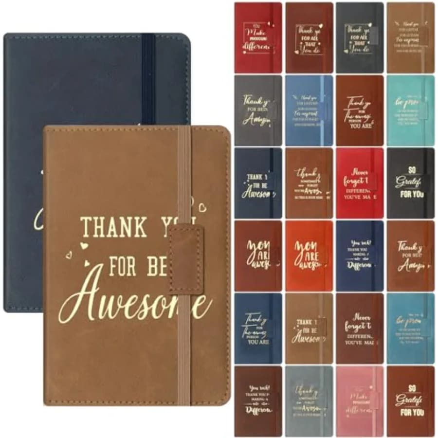 24 Pcs Employee Appreciation Gifts Bulk Gifts A6 Leather Journal Bulk May Be Proud of The Work Small Notepad Inspirational Note