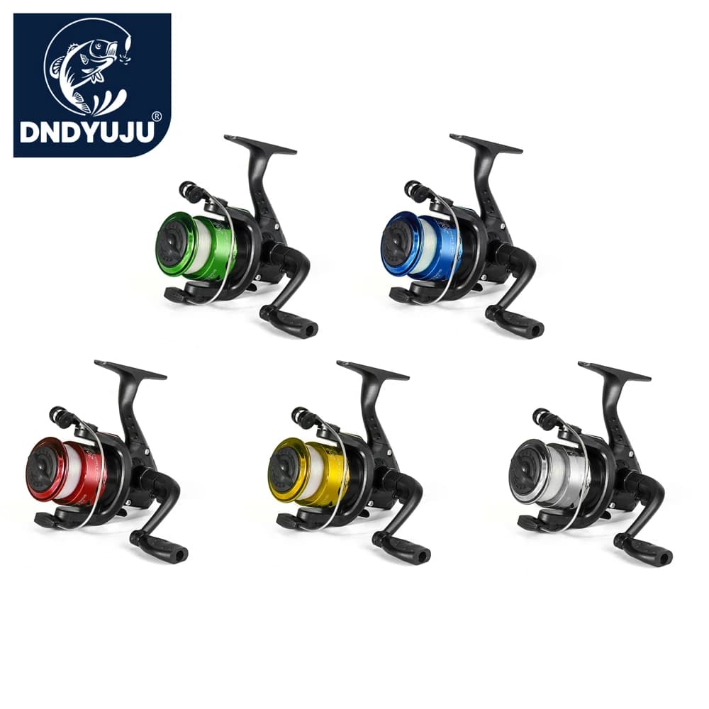DNDYUJU Mulinello da pesca spinning 5.2:1 Ruota in plastica inclusa lenza da pesca con esca Ruota per nave Bait Casting Volante