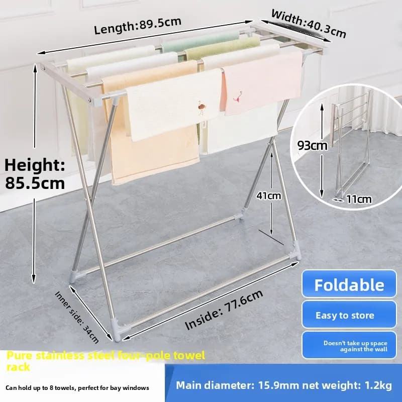 Small Dryer Wallet Stainless Steel Folder, Clothes rack for Kids