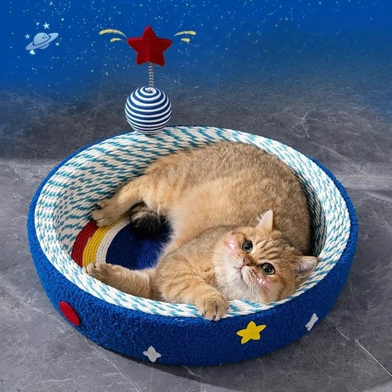 Tiragraffi portatile per gatti Amaca Giocattolo divertente Tiragraffi per la casa Balcone Tiragraffi estivo con palla da gioco Casa