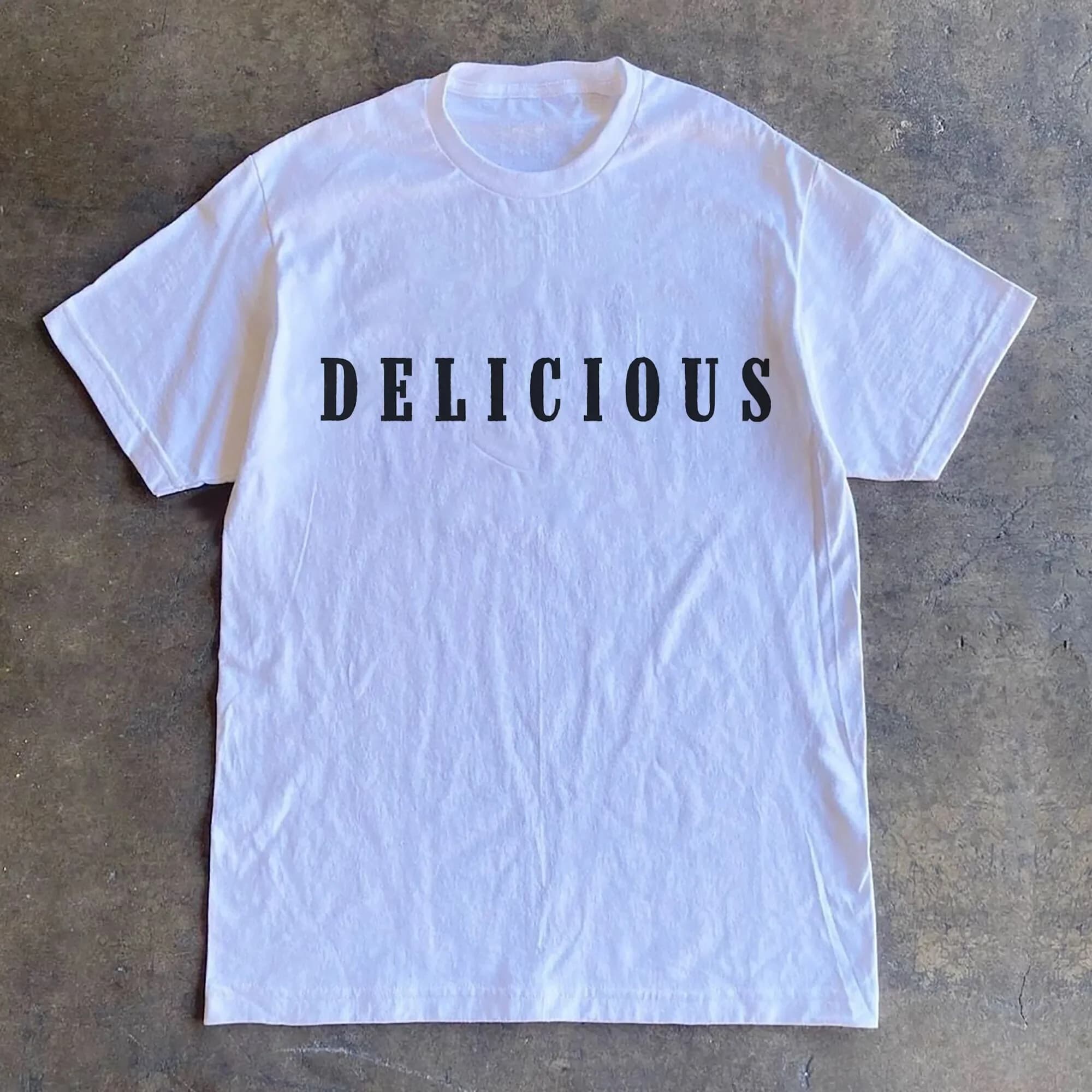 T-shirt da golf in cotone, abbigliamento estetico, T-shirt Delicious