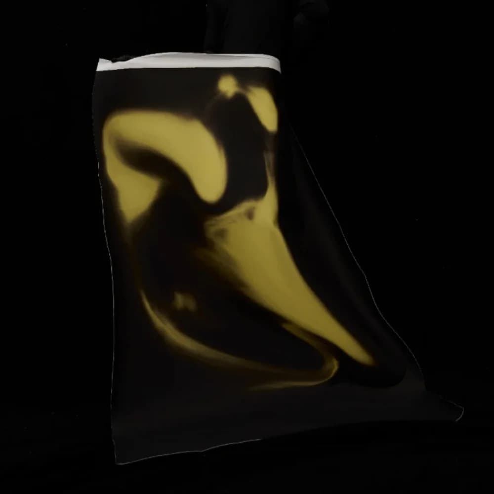 Tessuto in finta pelle PU sottile sensibile alla temperatura Il nero trasforma il tessuto di design dell'abbigliamento con tecnologia che cambia colore giallo per cucire