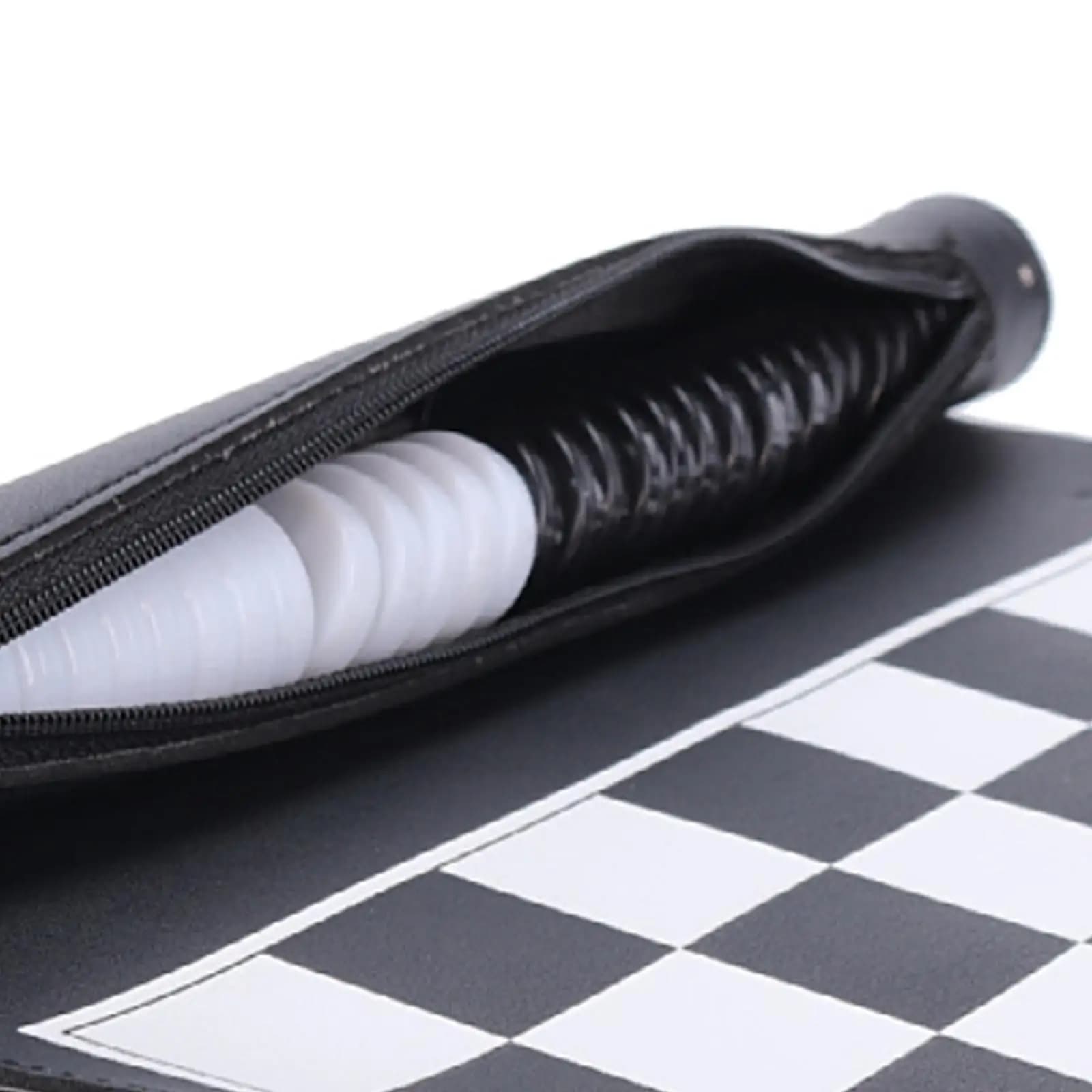 Foldable Traditional Chess, Roll up Chess Set 32 Chess Pieces Board Game for Travel Games Tournament Training Beginner, Kids