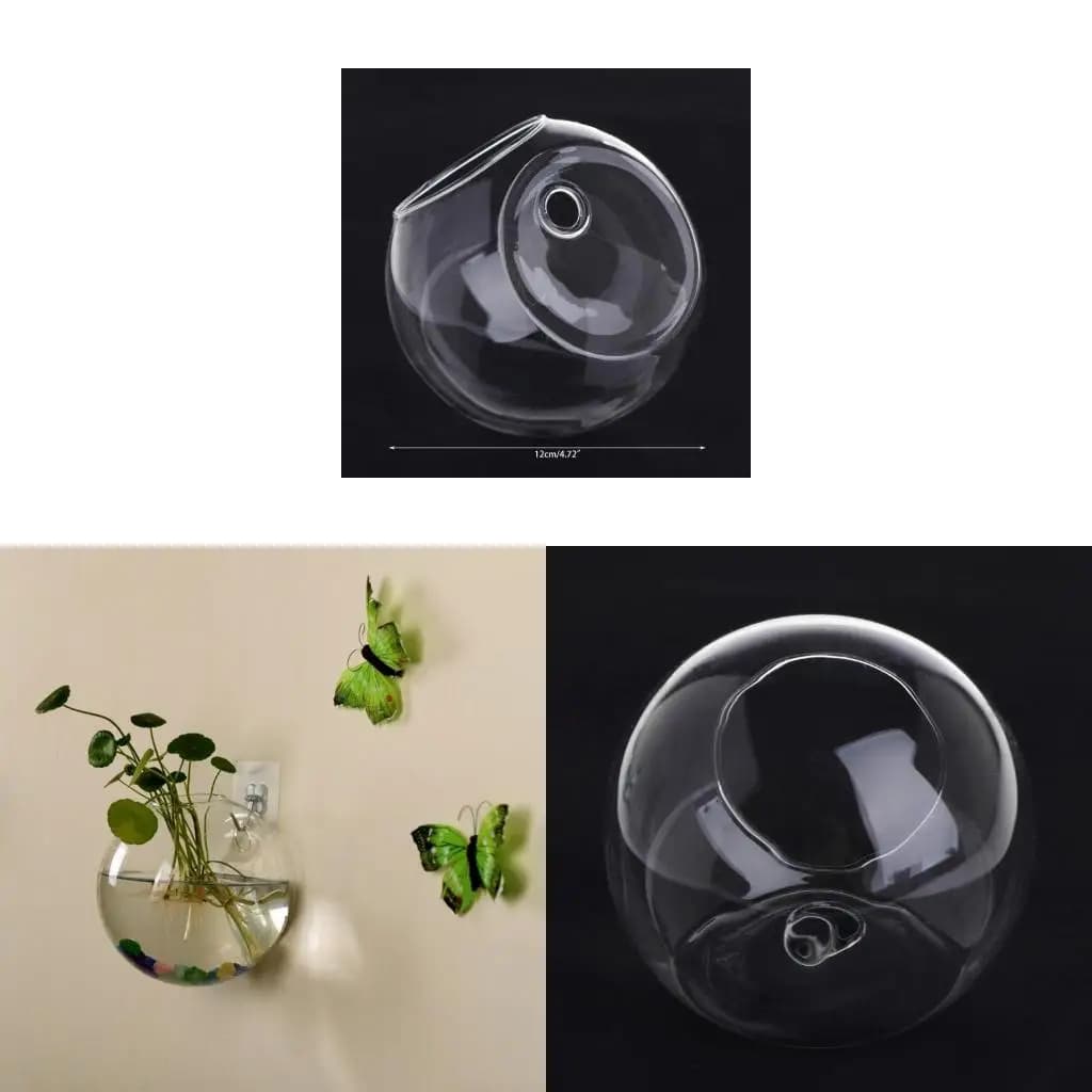 Glass Vase Wall Hanging Hydroponic Terrarium Fish Tanks Potted Plant Flower pot
