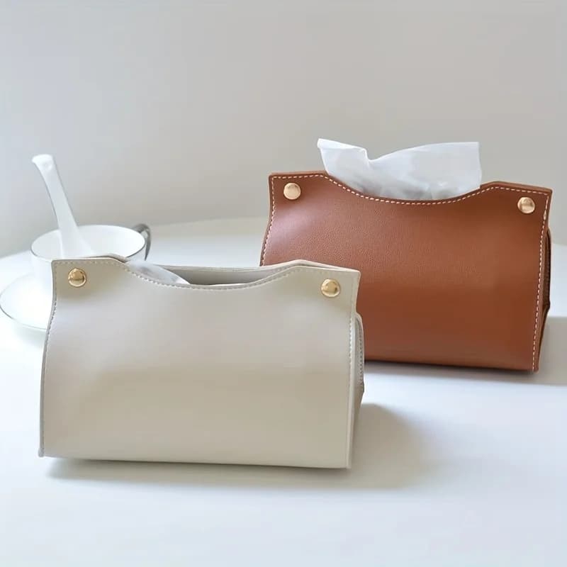 Porta Fazzoletti in Pelle Personalizzato di Lusso, Creativo per Casa, Soggiorno, Auto, Borsa Portaoggetti, Scatola per Tovaglioli