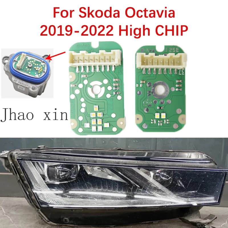 Luci Diurne Angel Eye per Skoda Octavia IV NX NN 5E3941645B, Modulo Faro LED DRL CHIP 19-2022, Ballast Luce Bianca