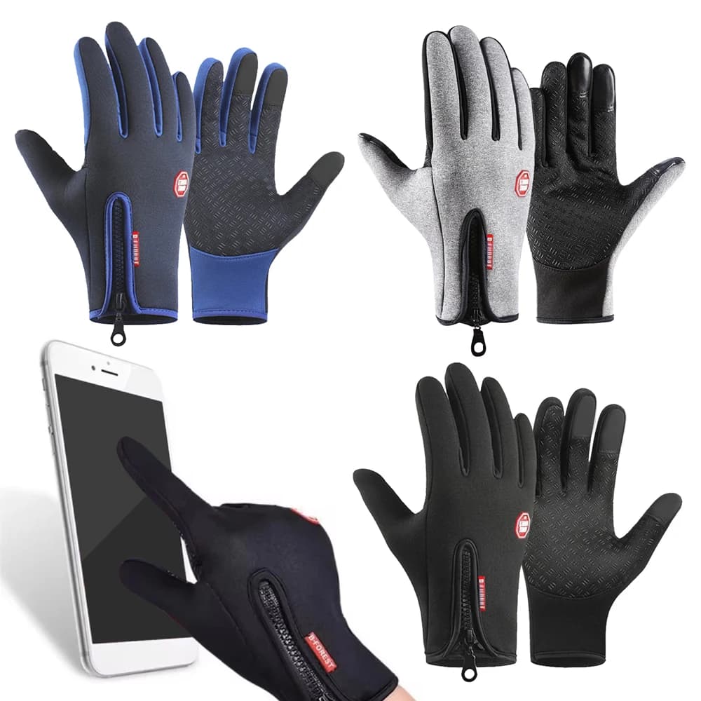 Guanti Invernali Multifunzionali con Touchscreen, Antivento, Termici, Antiscivolo per Moto e Sci