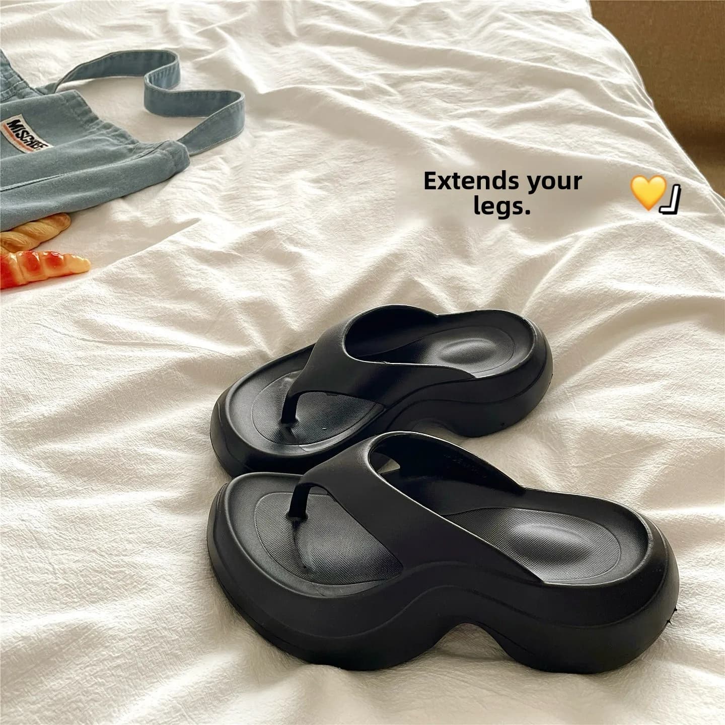 Comfortable Thick Bottom Sandals Women's Flip Flops Beach Slippers Soft Fufu Slip-On Summer Shoes Anti-Slip EVA Material