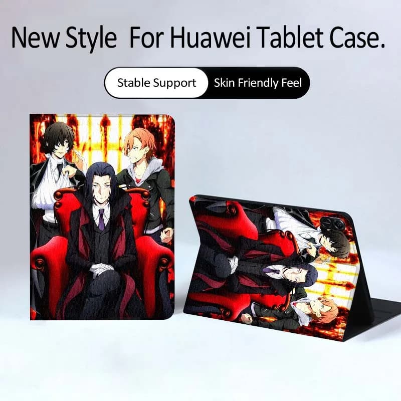 Case for Tablet Anime B-Bungos S-Strays D-Dogs for Huawei MatePad Pro Air 12 X Honor Pad 8 V8 9 13 GT2 3 12.6 13.3 Inches