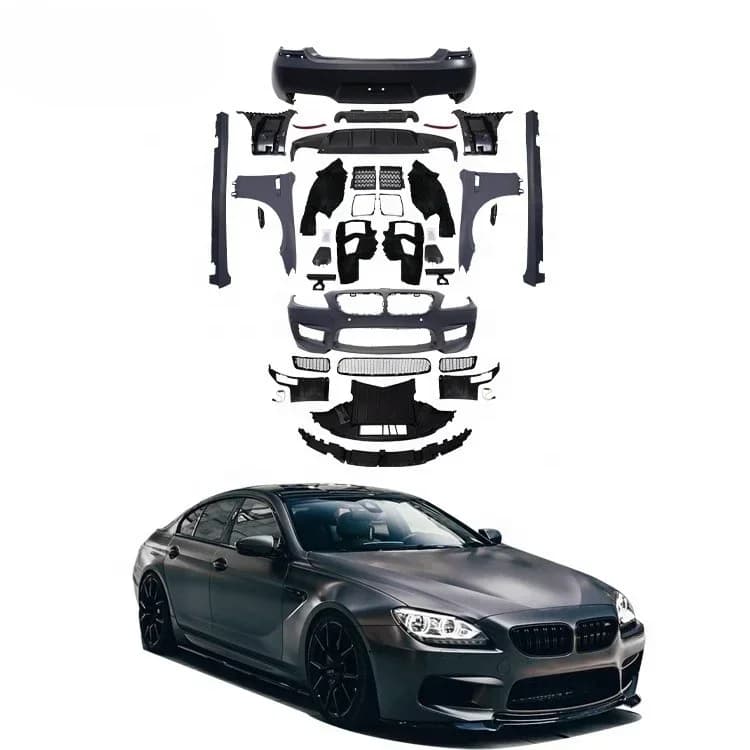 Ricambi auto Prezzo di fabbrica Kit carrozzeria M6 Paraurti anteriore Paraurti posteriore Diffusore Gonna laterale Cappuccio per BMW Serie 6