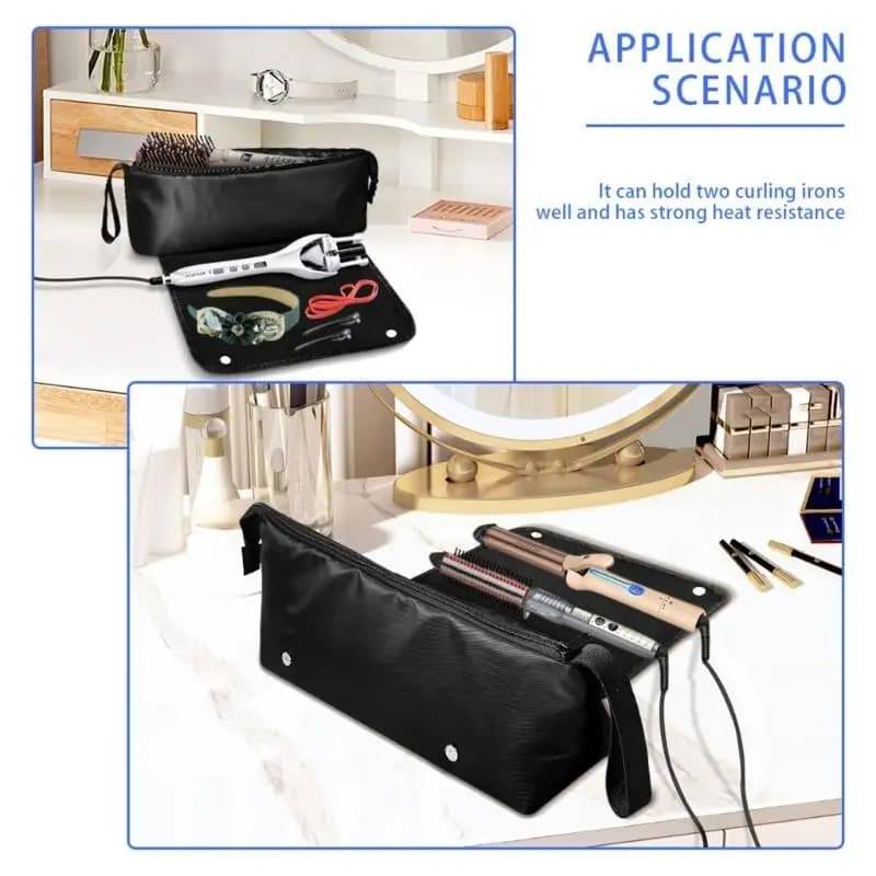 Organizzatori compatti per borse da viaggio in ferro arricciacapelli resistenti calore con design a tasche multiple per per