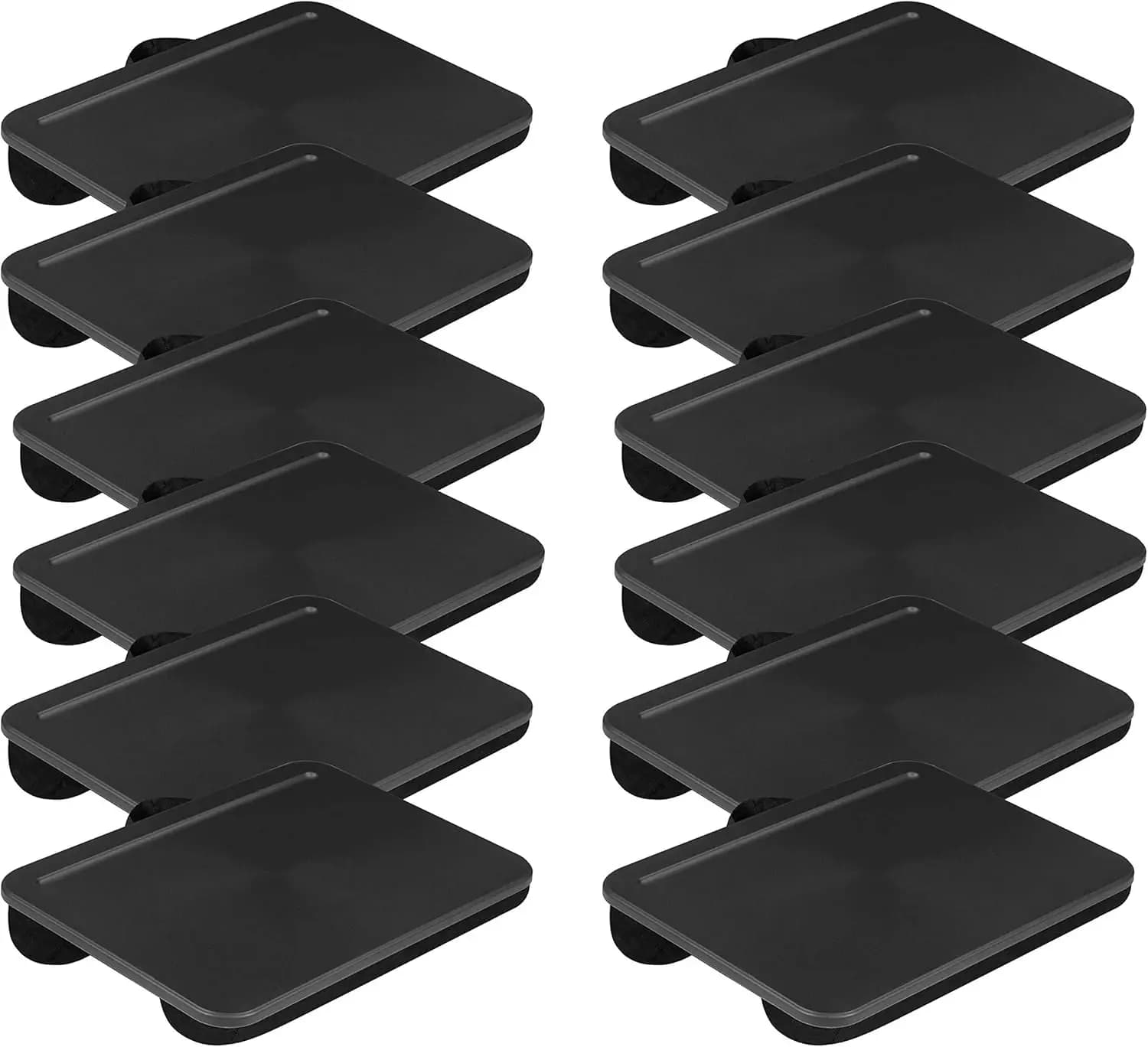 Scrivania compatta per laptop da 15 pollici, workstation portatile con cuscino e vassoio per matite, confezione da 12 in nero