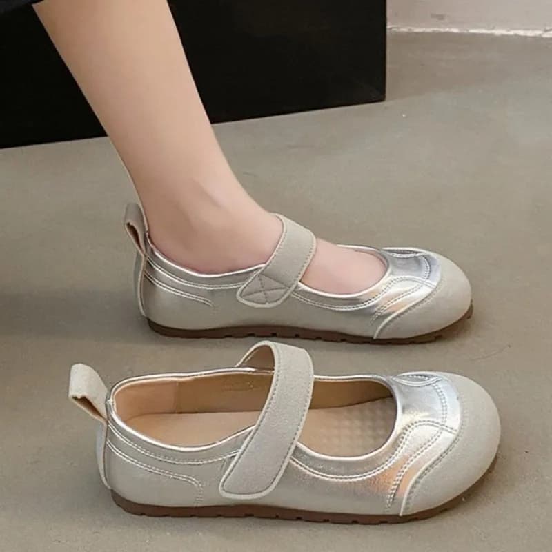 2025 Spring Women's Shoes Low Style Korean Mary Jane Women's Shoes Casual Boat Moccasins Leather Party Clothing Nursing Shoes