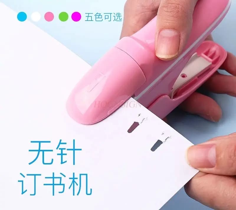 Cucitrice senza ago, senza chiodi, risparmio di manodopera, alto valore estetico, punzonatrice a fogli sciolti, cucitrice per studenti