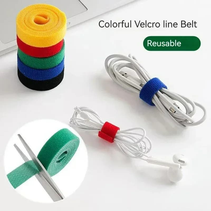 5m Multifunction Cable Organizer USB Wrapper Nylon Handles with Free Cutting Cable Grips for Headphones for Mouse