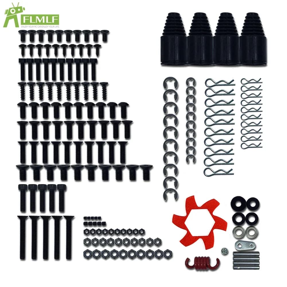 Grande borsa per attrezzi di riparazione con tutti i tipi di viti/clip Set adatto per parti di giocattoli per auto RC 1/5 HPI ROFUN BAHA ROVAN KM BAJA 5B 5T 5SC