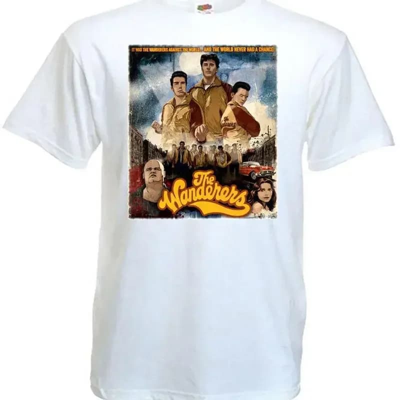 Maglietta The Wanderers v5 bianca con poster del film, tutte le taglie dalla S alla 5XL