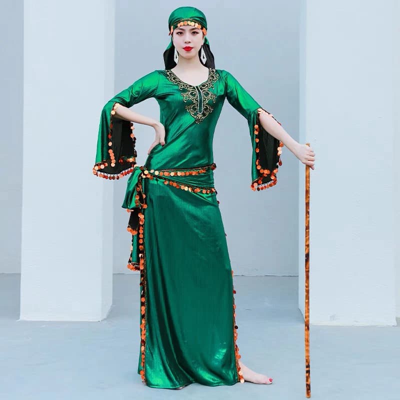 Women's Dress Baladi Saidi Dance Performance of the Belly Dance Competition Girl's Dress Oriental Clothing Dance Dress