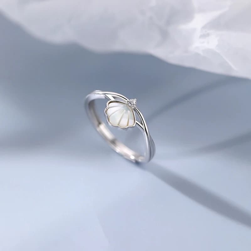 Silver Color Sweet Geometric Zircon Ring for Charming Women Ajustable Fashion Jewelry Light Luxury Irregular Accessories