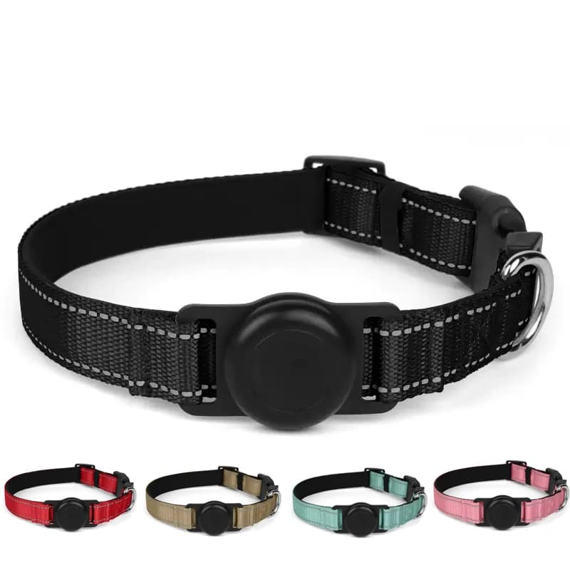 Collare per cani riflettente Collari per animali domestici comodi e regolabili con fibbia per cani di taglia media Collare per cani AirTag