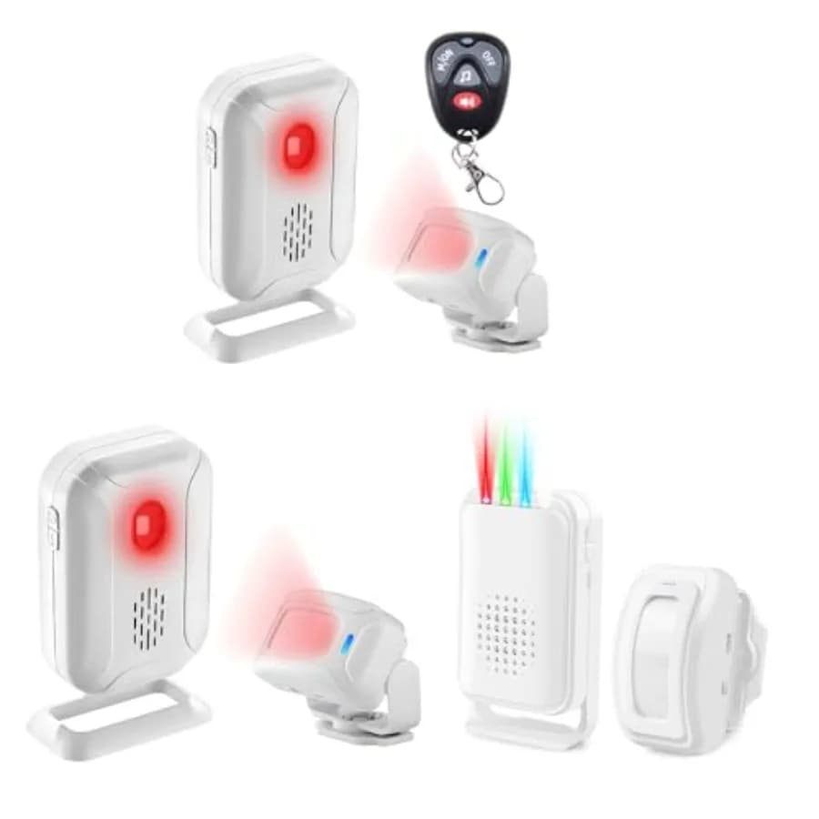 Campanelli per Porte Commerciali che Suonano all'Apertura, Allarmi per Porte Aperte, Raggio d'Azione di 278 Metri, 36 Suonerie, 5 Suonerie di Benvenuto