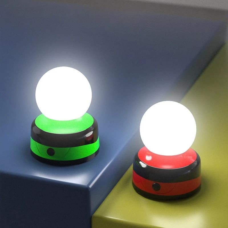 Lanterna da campeggio a LED con gancio, luce portatile di emergenza per tenda, impermeabile, rotonda, per escursioni, auto e avventure all'aperto