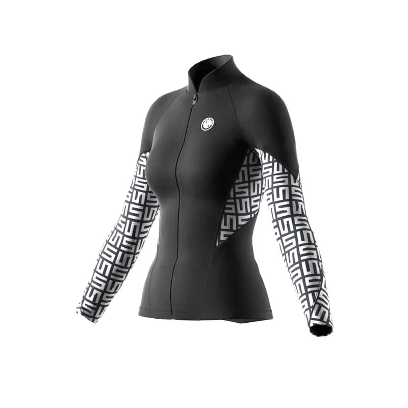 Muta da donna Top Giacca o fondo Camicia o leggings con cerniera in neoprene da 2 mm Comfort e calore Tutti gli sport acquatici-Surf Snorkel