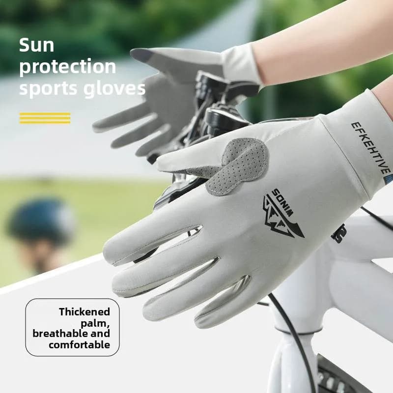 Guanti da Arrampicata con Protezione Solare Compatibili con Touch Screen, Guanti da Escursionismo e Ciclismo Antiscivolo per Uomo