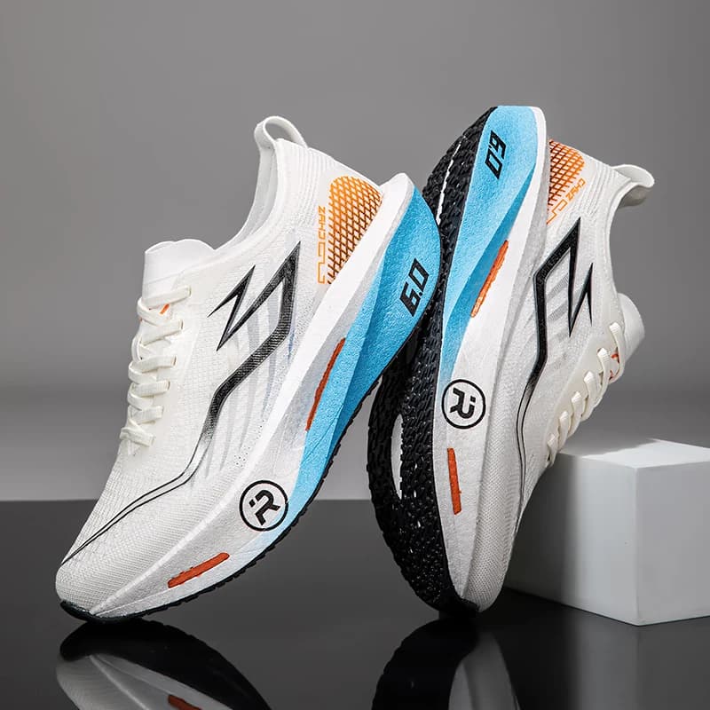 Scarpe da corsa da uomo e da donna, comode, sportive, traspiranti, con piastra in carbonio, leggere, professionali, antiscivolo, per maratona.