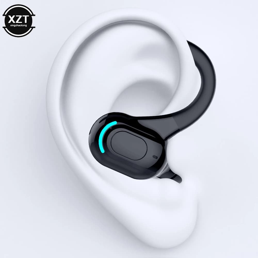 Auricolare Bluetooth wireless singolo con supporto di ricarica Auricolare sportivo con orecchio sospeso Auricolare per chiamate aziendali con cancellazione del rumore