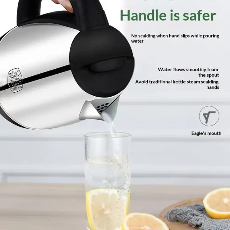 New Travel Electric Kettle 2L Stainless Steel Portable Water Boiler For Tea Coffee Home Hotel Trip Use