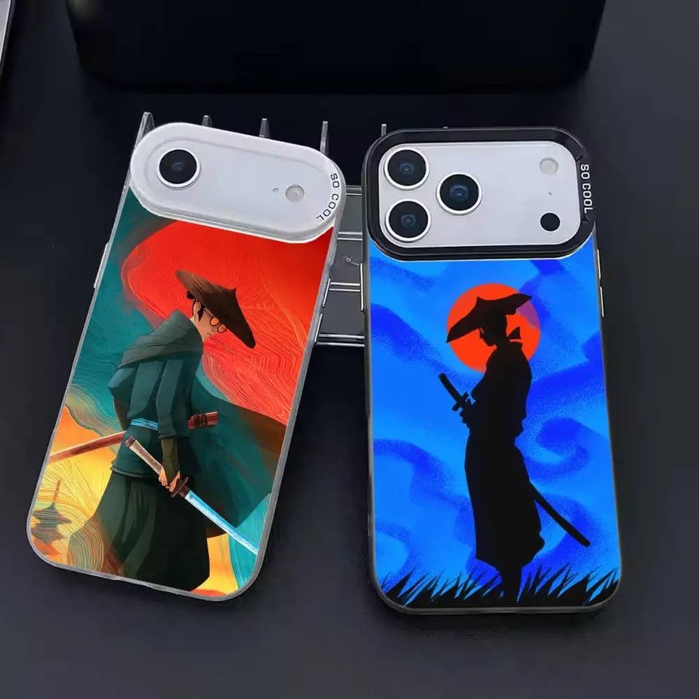 B-Blue Eye S-Samurai Mizu Phone Case For iPhone 17,16,15,14,13,12,11,Pro Max,Plus Candy Silver Cover
