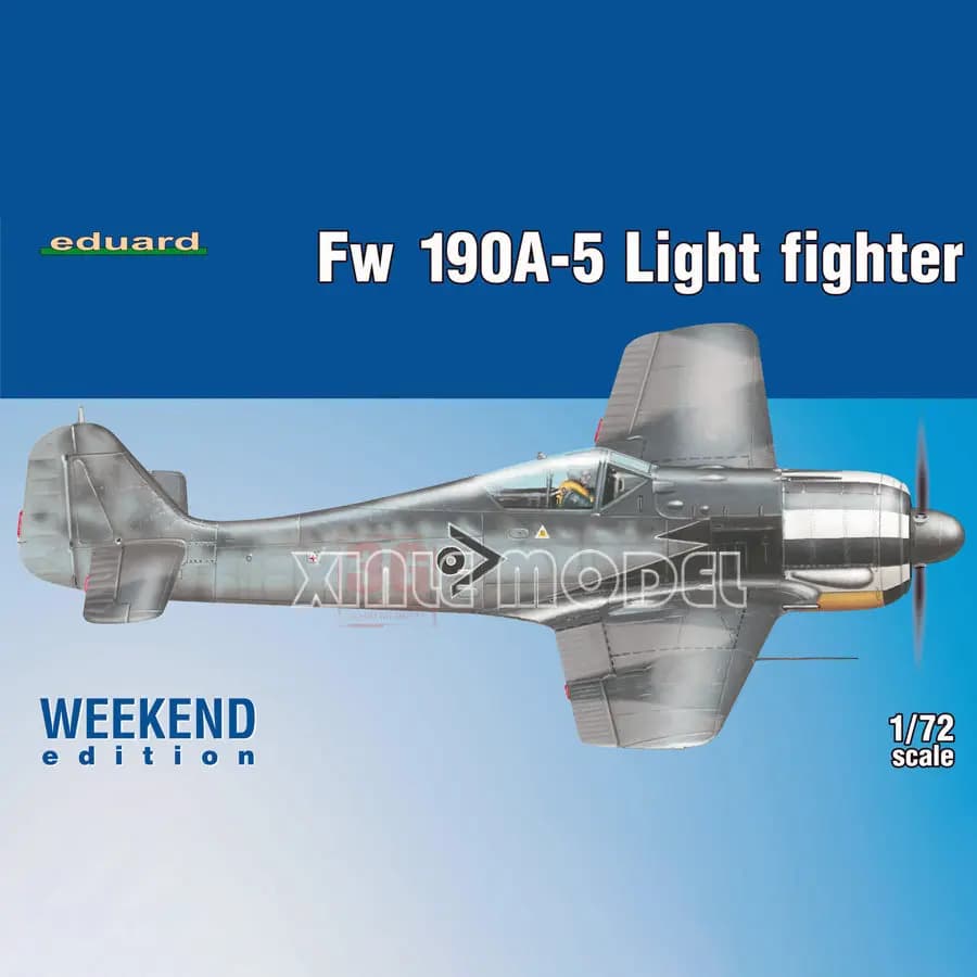 Kit modello di aereo assemblato in plastica Eduard 7439 FW 190A-5 Caccia leggero 1/72